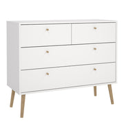 Cumbria Chest 2 + 2 Drawers Dark – White – image 1