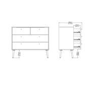 Cumbria Chest 2 + 2 Drawers Dark – White – image 12