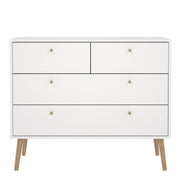 Cumbria Chest 2 + 2 Drawers Dark – White – image 2
