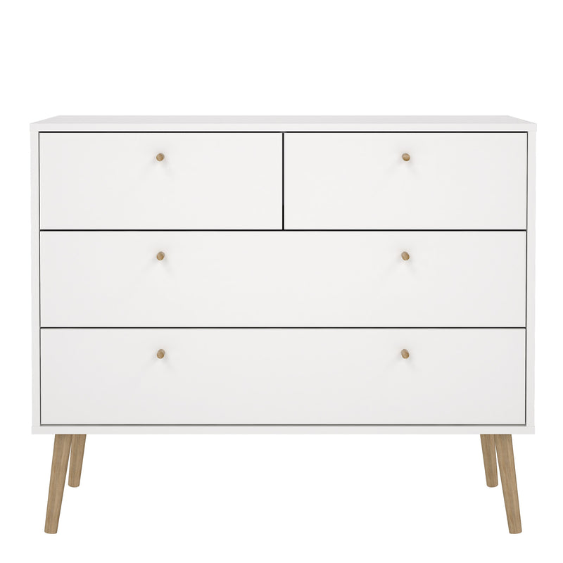 Cumbria Chest 2 + 2 Drawers Dark – White – image 2