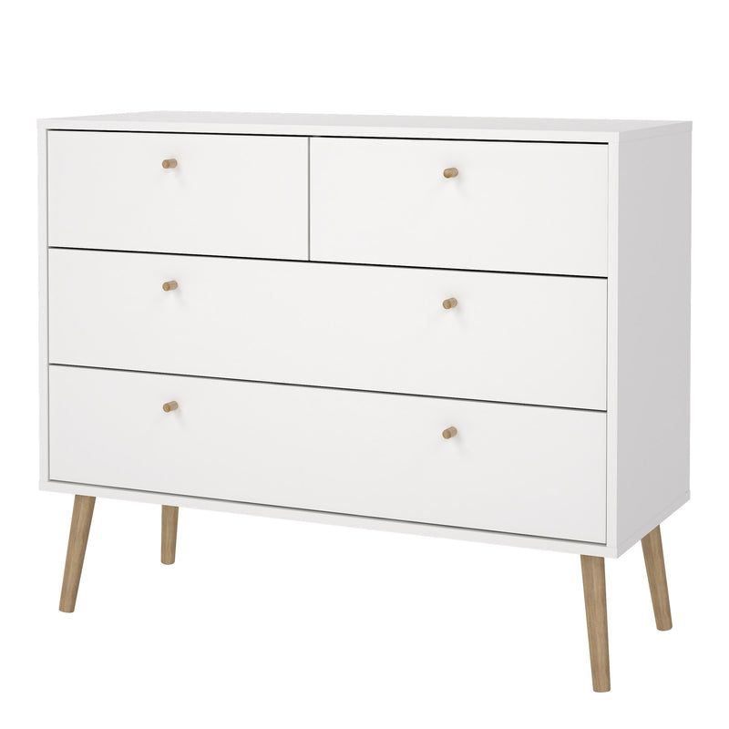 Cumbria Chest 2 + 2 Drawers Dark – White – image 3