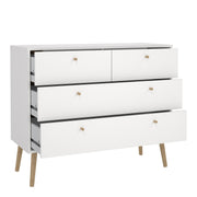 Cumbria Chest 2 + 2 Drawers Dark – White – image 5