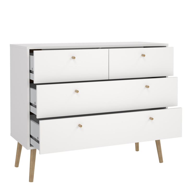 Cumbria Chest 2 + 2 Drawers Dark – White – image 5