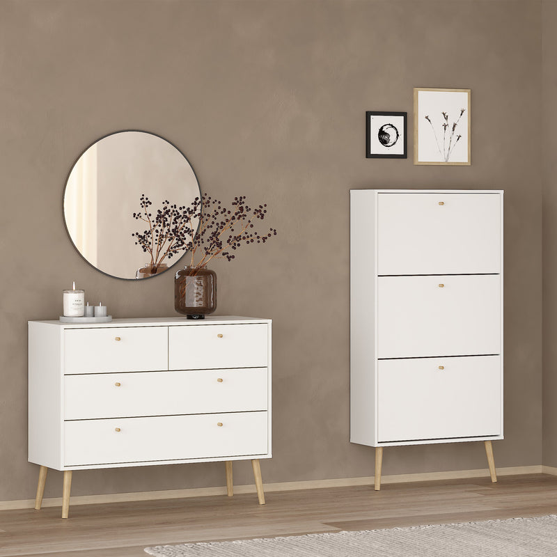 Cumbria Chest 2 + 2 Drawers Dark – White – image 7