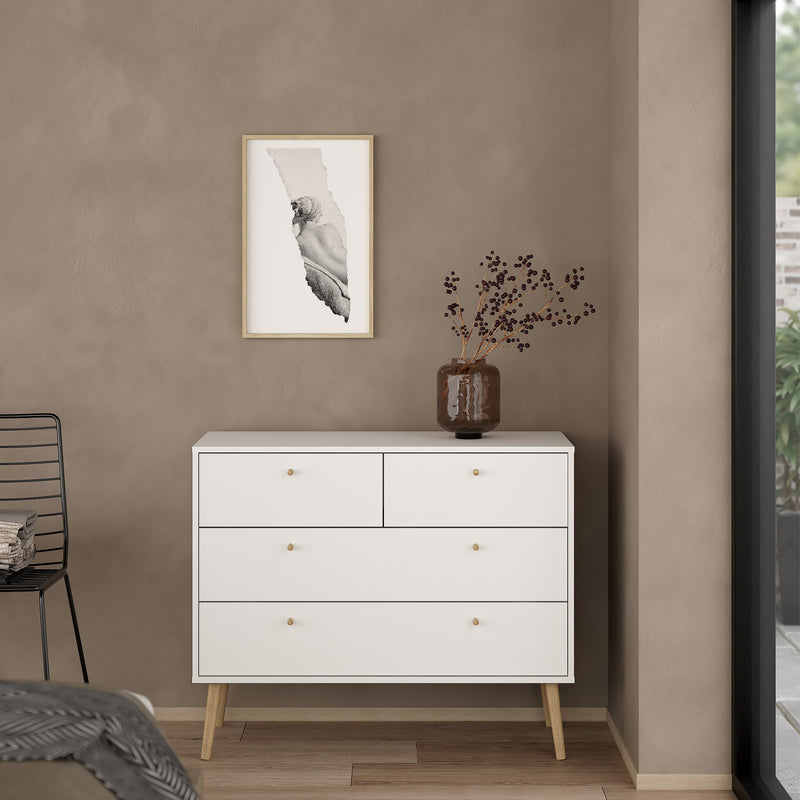 Cumbria Chest 2 + 2 Drawers Dark – White – image 8