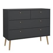 Cumbria Chest 2 + 2 Drawers Dark – Grey – image 1