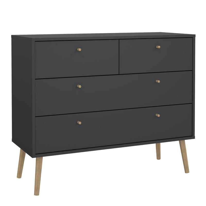 Cumbria Chest 2 + 2 Drawers Dark – Grey – image 1