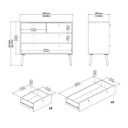 Cumbria Chest 2 + 2 Drawers Dark – Grey – image 11