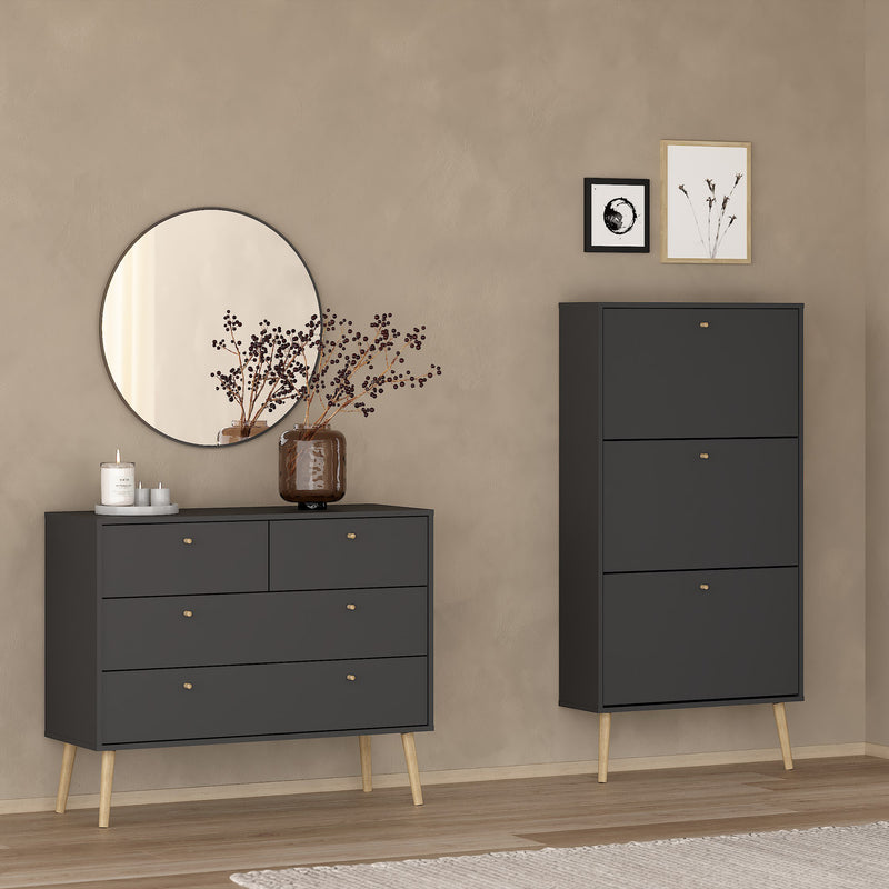 Cumbria Chest 2 + 2 Drawers Dark – Grey – image 7