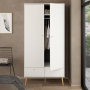 Cumbria Wardrobe with 2 Doors , including 2 Drawers Dark – White – image 10