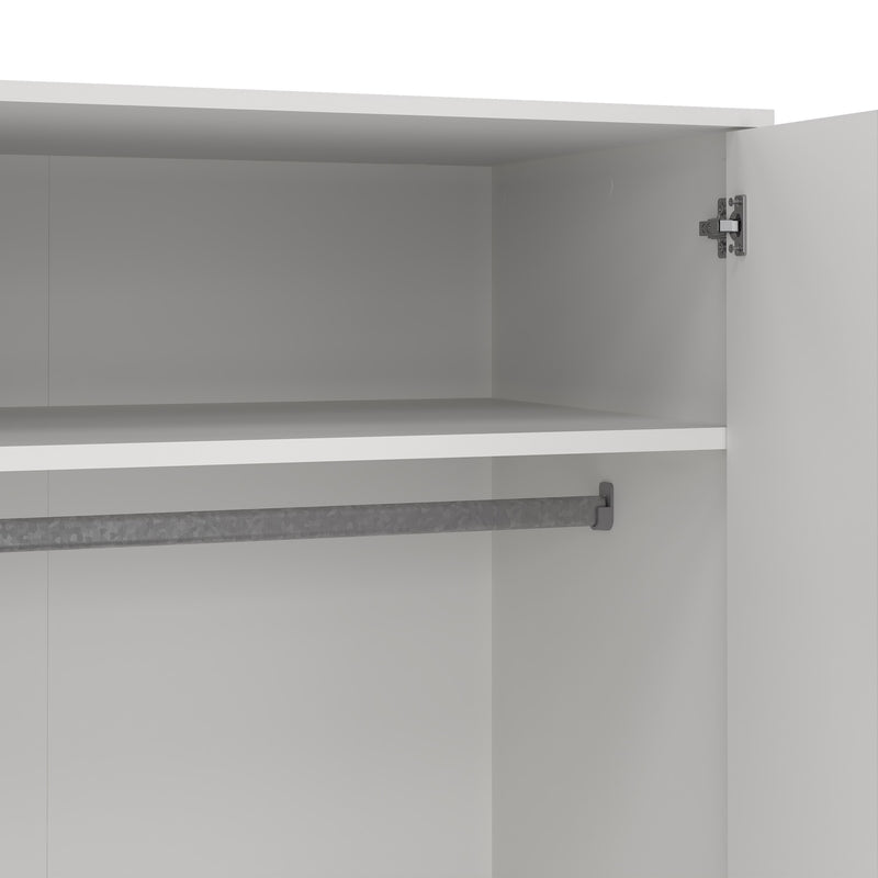 Cumbria Wardrobe with 2 Doors , including 2 Drawers Dark – White – image 11
