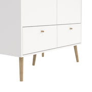 Cumbria Wardrobe with 2 Doors , including 2 Drawers Dark – White – image 12
