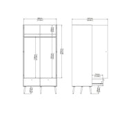 Cumbria Wardrobe with 2 Doors , including 2 Drawers Dark – Grey – image 14