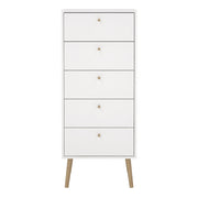 Cumbria Chest 5 Drawers Dark – White – image 2