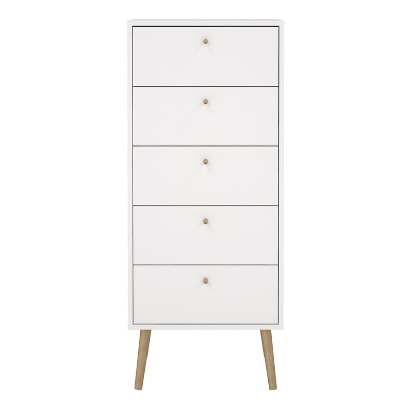 Cumbria Chest 5 Drawers Dark – White – image 2