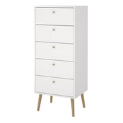 Cumbria Chest 5 Drawers Dark – White – image 3