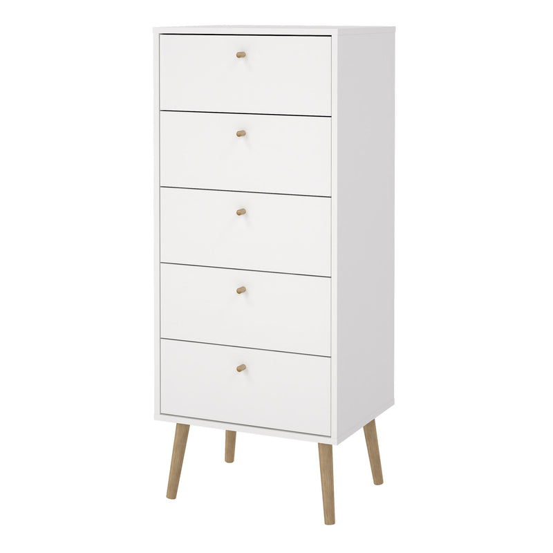 Cumbria Chest 5 Drawers Dark – White – image 3