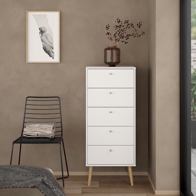 Cumbria Chest 5 Drawers Dark – White – image 7