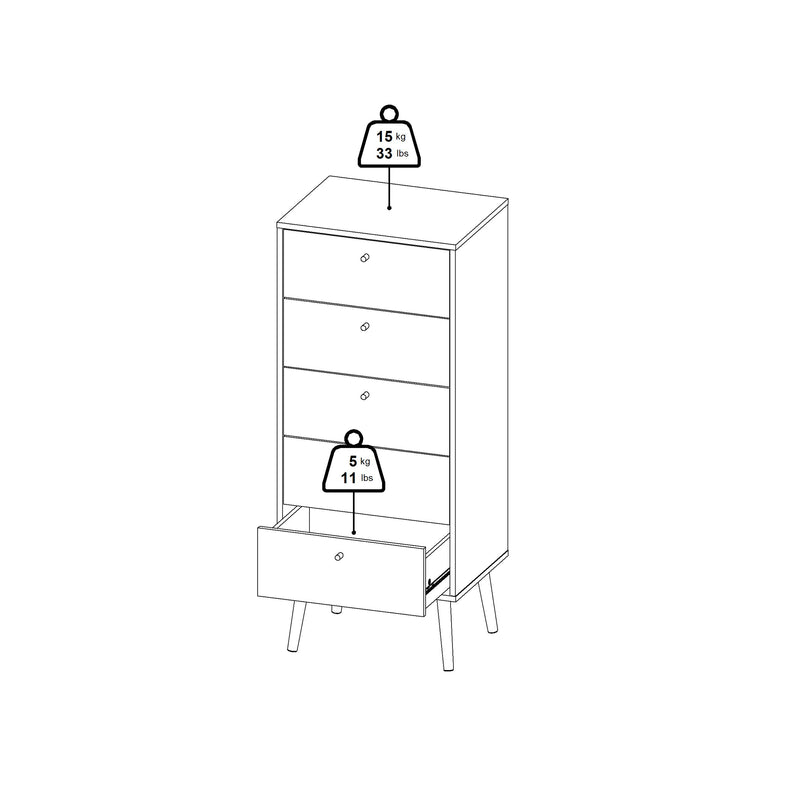 Cumbria Chest 5 Drawers Dark – Grey – image 12