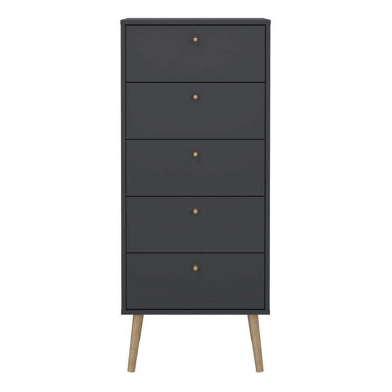 Cumbria Chest 5 Drawers Dark – Grey – image 2