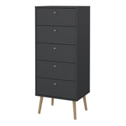 Cumbria Chest 5 Drawers Dark – Grey – image 3