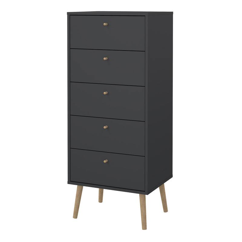 Cumbria Chest 5 Drawers Dark – Grey – image 3
