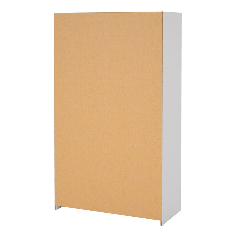Uppsala Open Wardrobe Unit in Jackson with a Textile Curtain – White – image 4