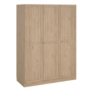 Brande Wardrobe with 3 Frame Doors in Jackson – Hickory Oak – image 1