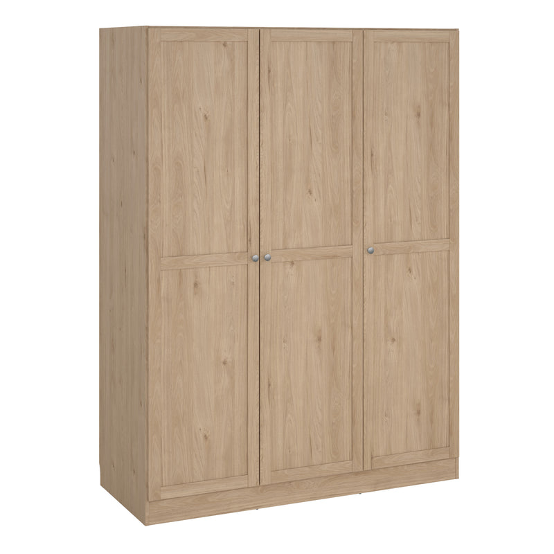 Brande Wardrobe with 3 Frame Doors in Jackson – Hickory Oak – image 1