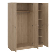 Brande Wardrobe with 3 Frame Doors in Jackson – Hickory Oak – image 5