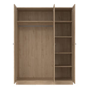 Brande Wardrobe with 3 Frame Doors in Jackson – Hickory Oak – image 6