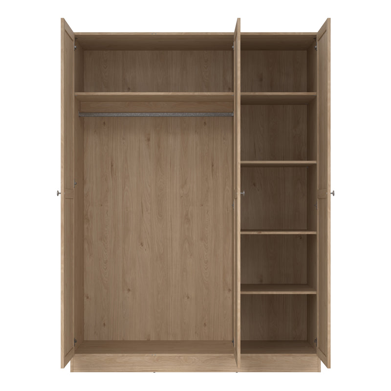 Brande Wardrobe with 3 Frame Doors in Jackson – Hickory Oak – image 6