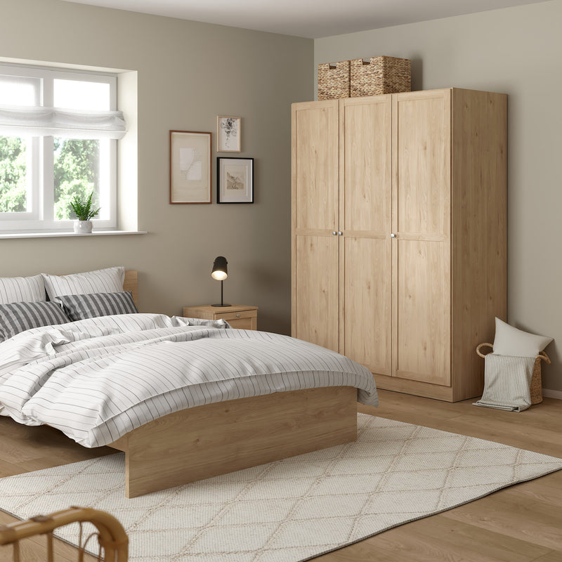 Brande Wardrobe with 3 Frame Doors in Jackson – Hickory Oak – image 7