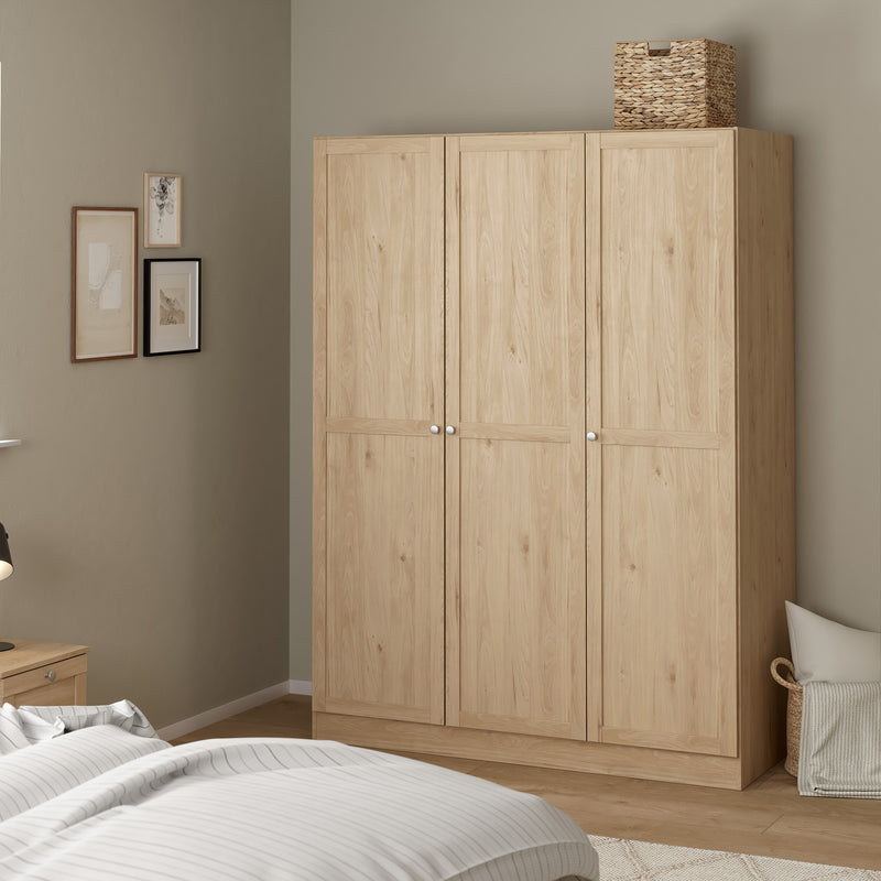 Brande Wardrobe with 3 Frame Doors in Jackson – Hickory Oak – image 8
