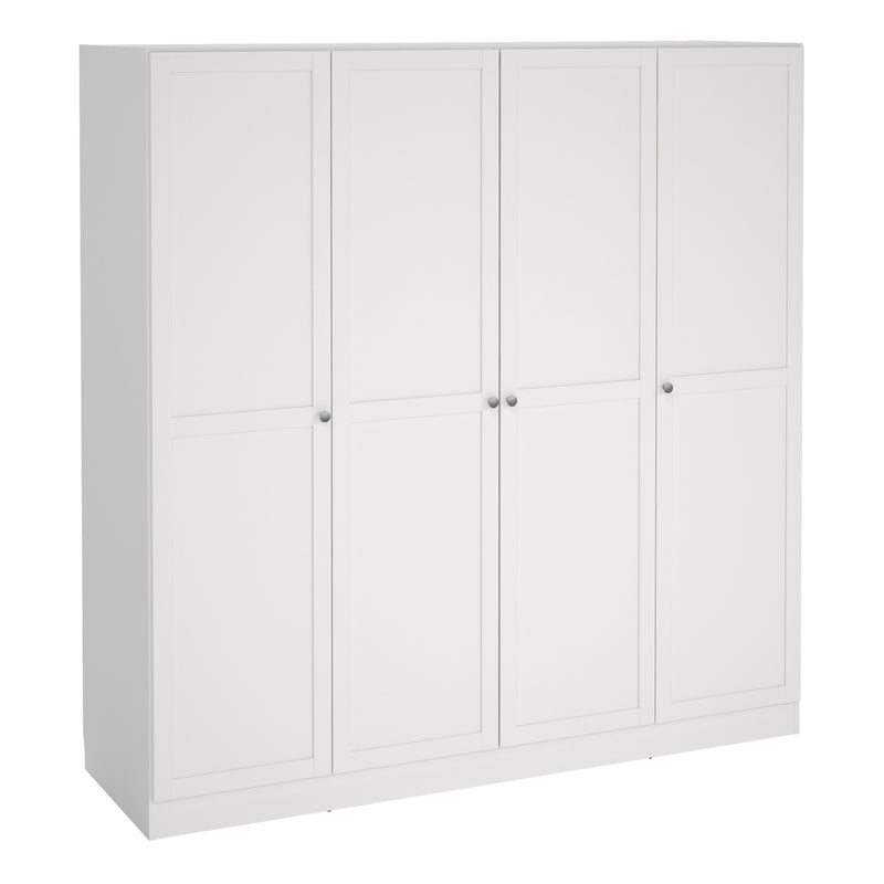 Brande Wardrobe with 4 Frame Doors in Jackson – White – image 1
