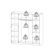 Brande Wardrobe with 4 Frame Doors in Jackson – White – image 14