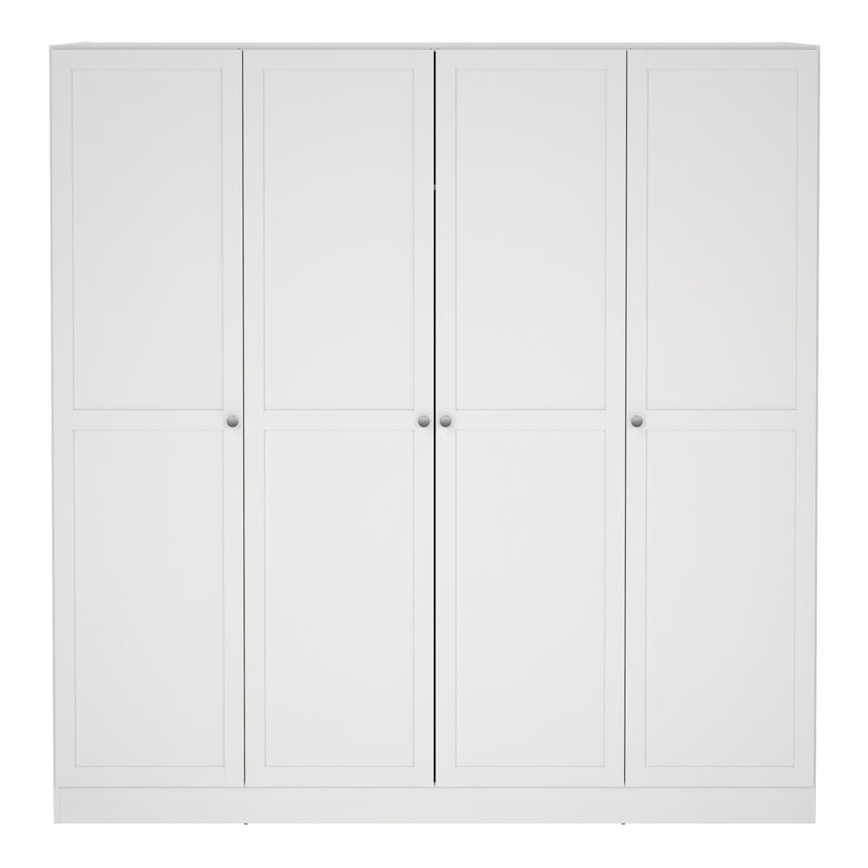 Brande Wardrobe with 4 Frame Doors in Jackson – White – image 2