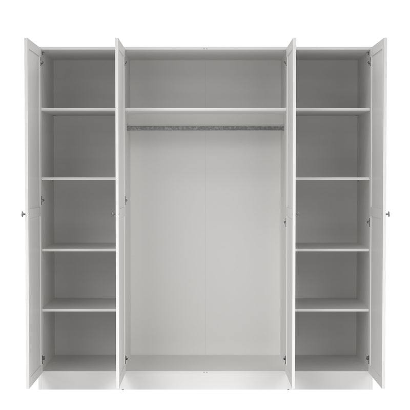 Brande Wardrobe with 4 Frame Doors in Jackson – White – image 6