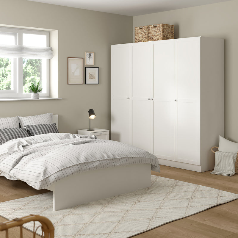 Brande Wardrobe with 4 Frame Doors in Jackson – White – image 7