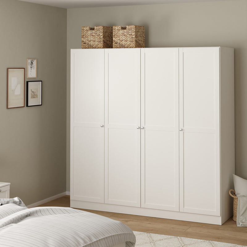 Brande Wardrobe with 4 Frame Doors in Jackson – White – image 8