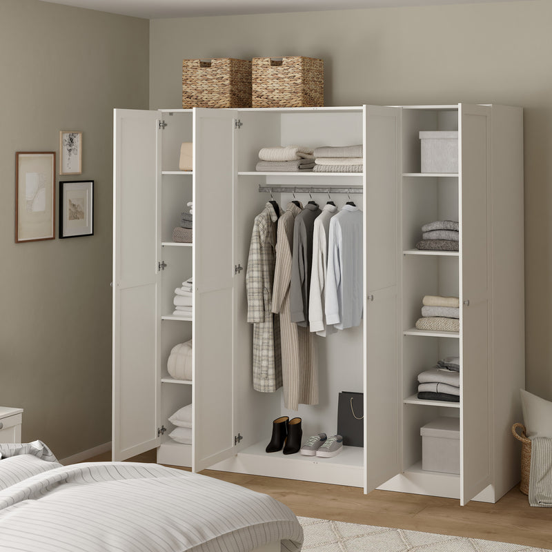 Brande Wardrobe with 4 Frame Doors in Jackson – White – image 9