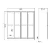 Brande Wardrobe with 4 Frame Doors in Jackson – Hickory Oak – image 12