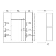 Brande Wardrobe with 4 Frame Doors in Jackson – Hickory Oak – image 13