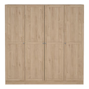 Brande Wardrobe with 4 Frame Doors in Jackson – Hickory Oak – image 2