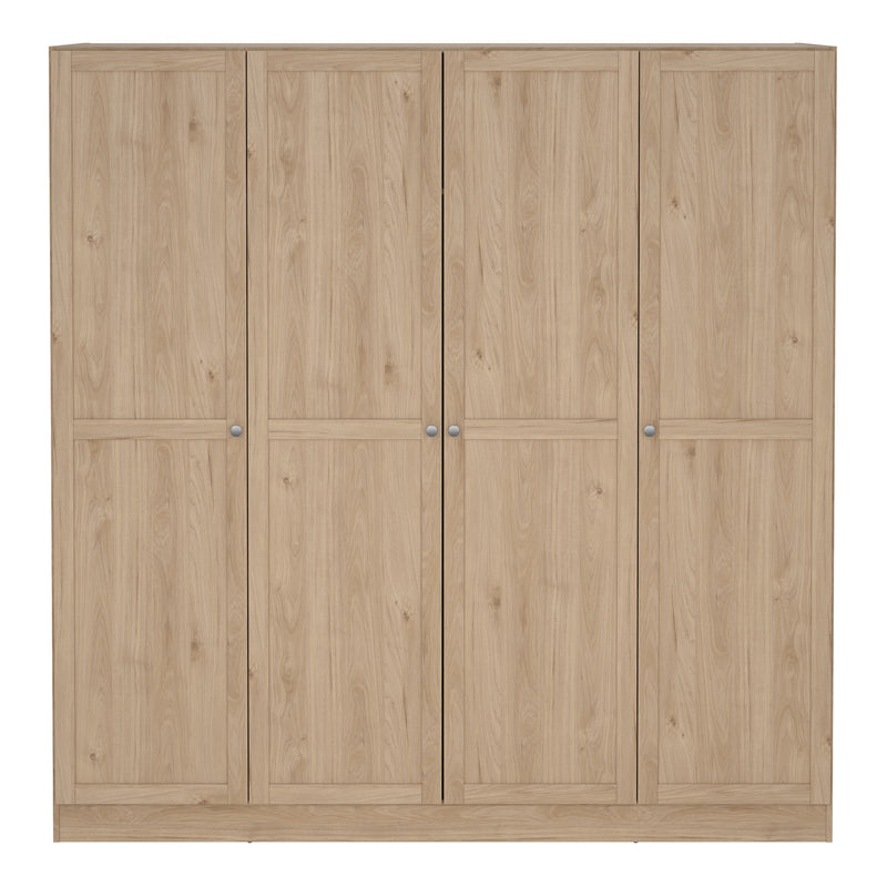 Brande Wardrobe with 4 Frame Doors in Jackson – Hickory Oak – image 2