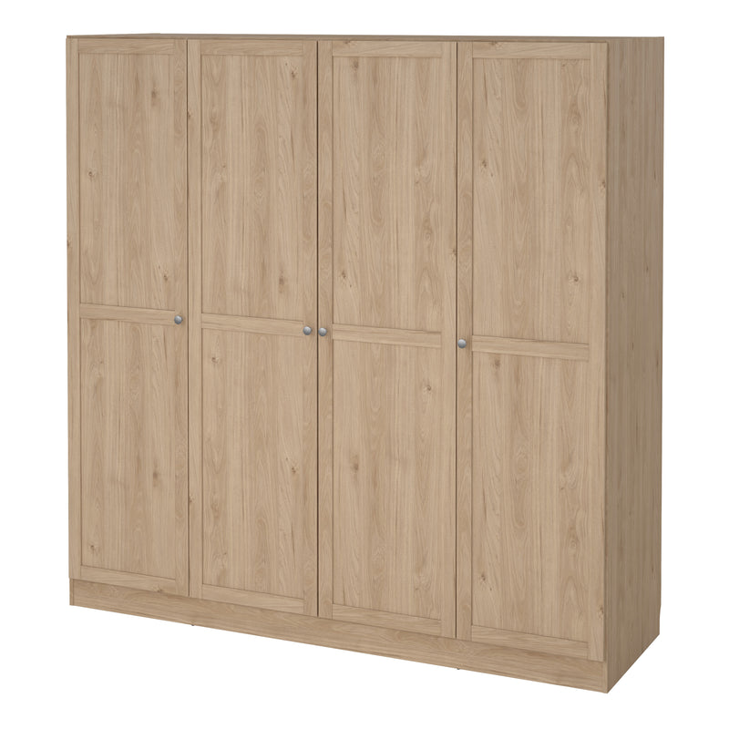 Brande Wardrobe with 4 Frame Doors in Jackson – Hickory Oak – image 3