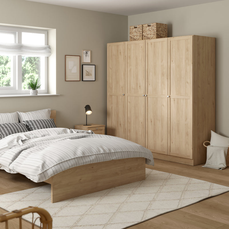 Brande Wardrobe with 4 Frame Doors in Jackson – Hickory Oak – image 7