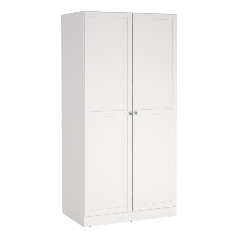 Brande Wardrobe with 2 Frame Doors in Jackson – White – image 1