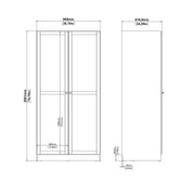 Brande Wardrobe with 2 Frame Doors in Jackson – White – image 13