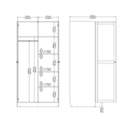 Brande Wardrobe with 2 Frame Doors in Jackson – White – image 14